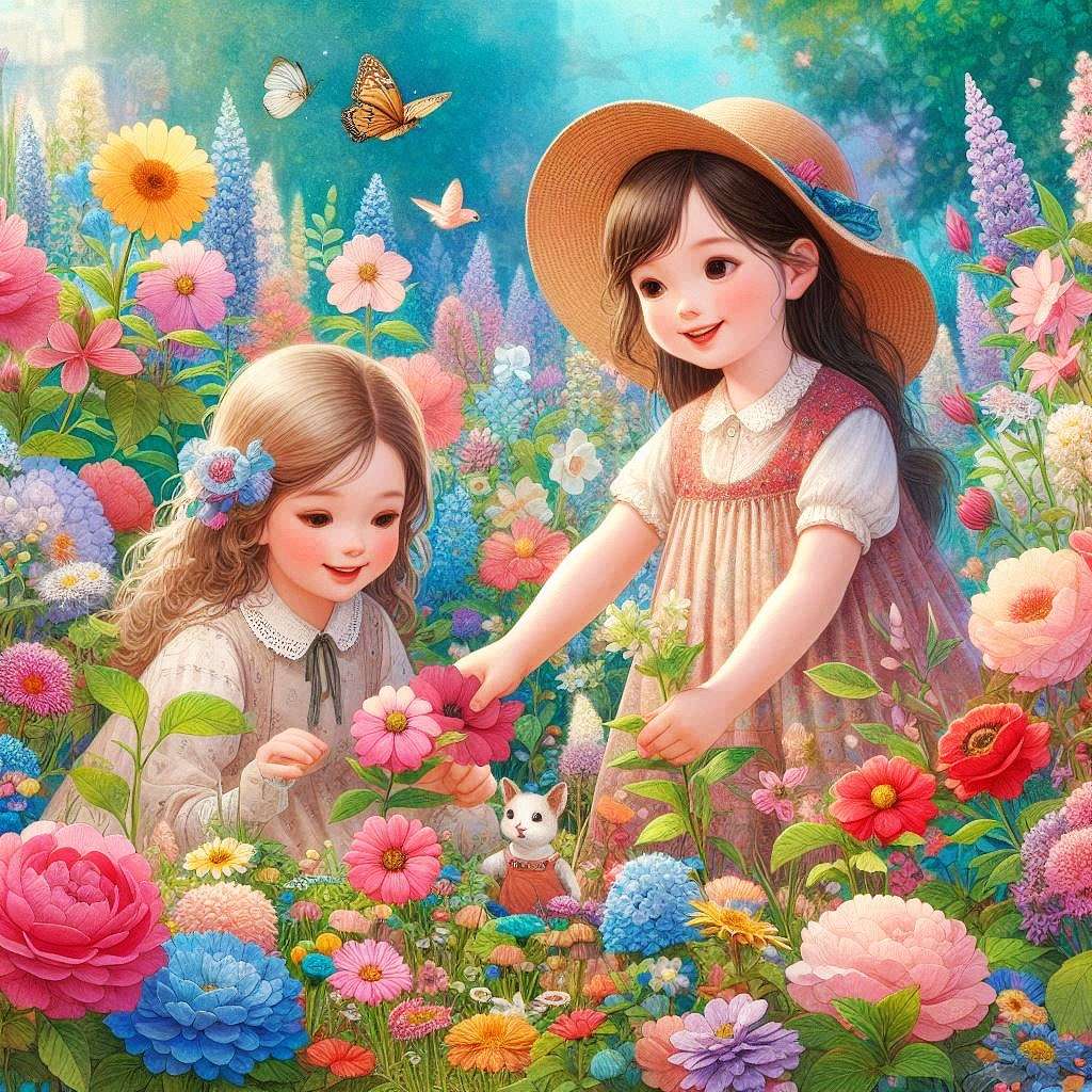 zabawa w ogrodzie puzzle online