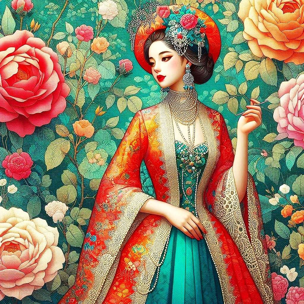 Ázsiai rózsa online puzzle