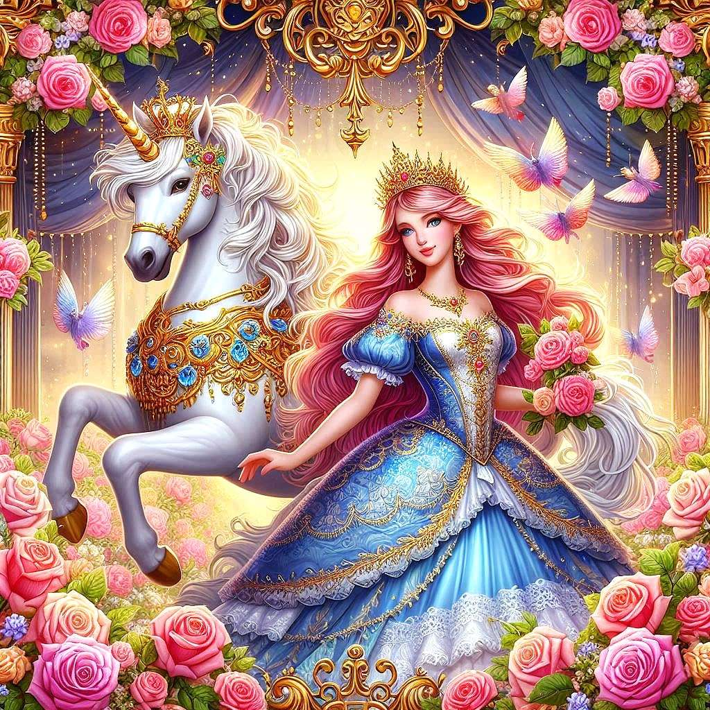 Princesse et licorne puzzle en ligne