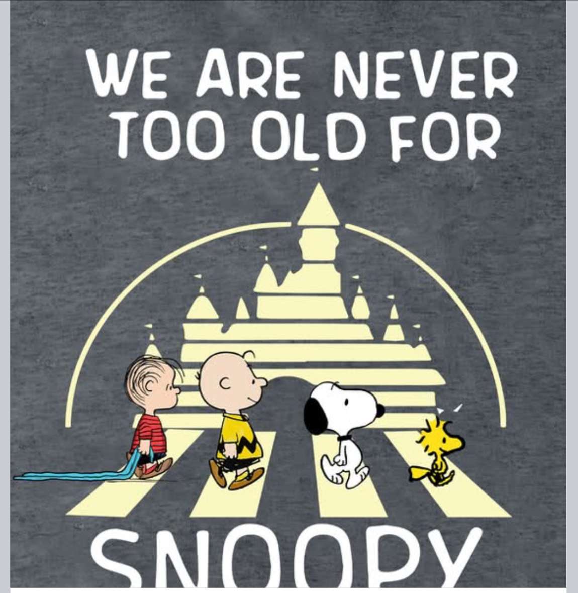 Snoopy i przyjaciele idą w pobliżu magicznego królestwa puzzle online