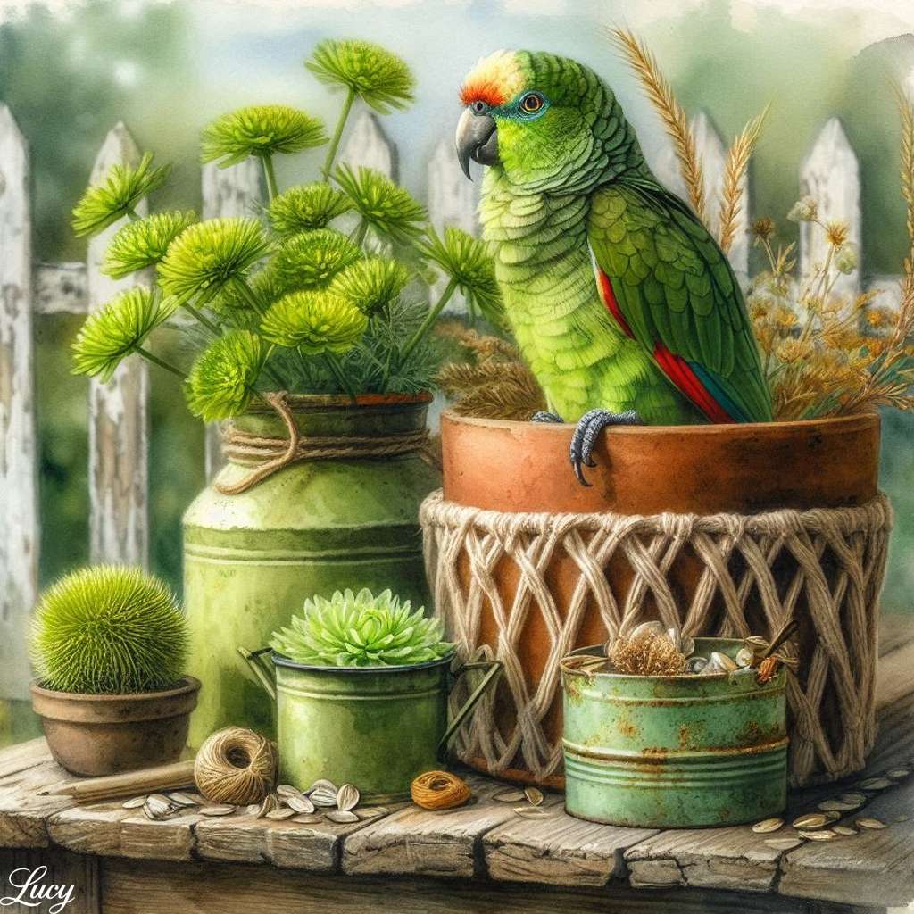 Parrot Amazon vert puzzle en ligne