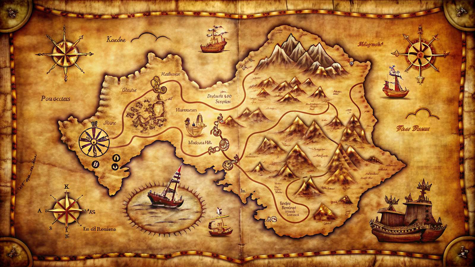 карта сокровищ puzzle online