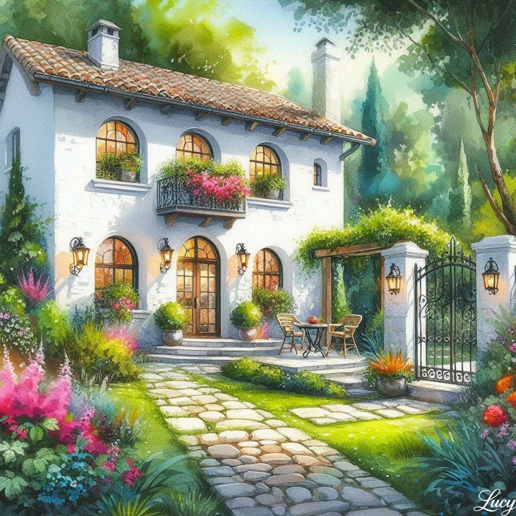 Nowoczesny dom wiejski puzzle online