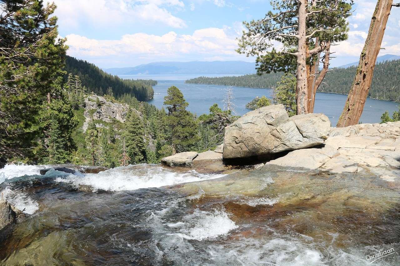 Jezioro Tahoe, woda, natura. puzzle online