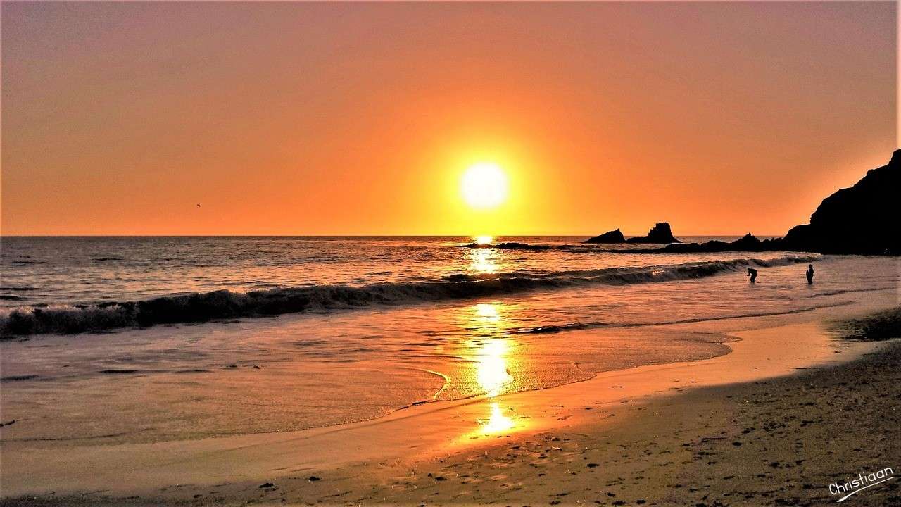 OC Beach, Sunset, Nature. puzzle online