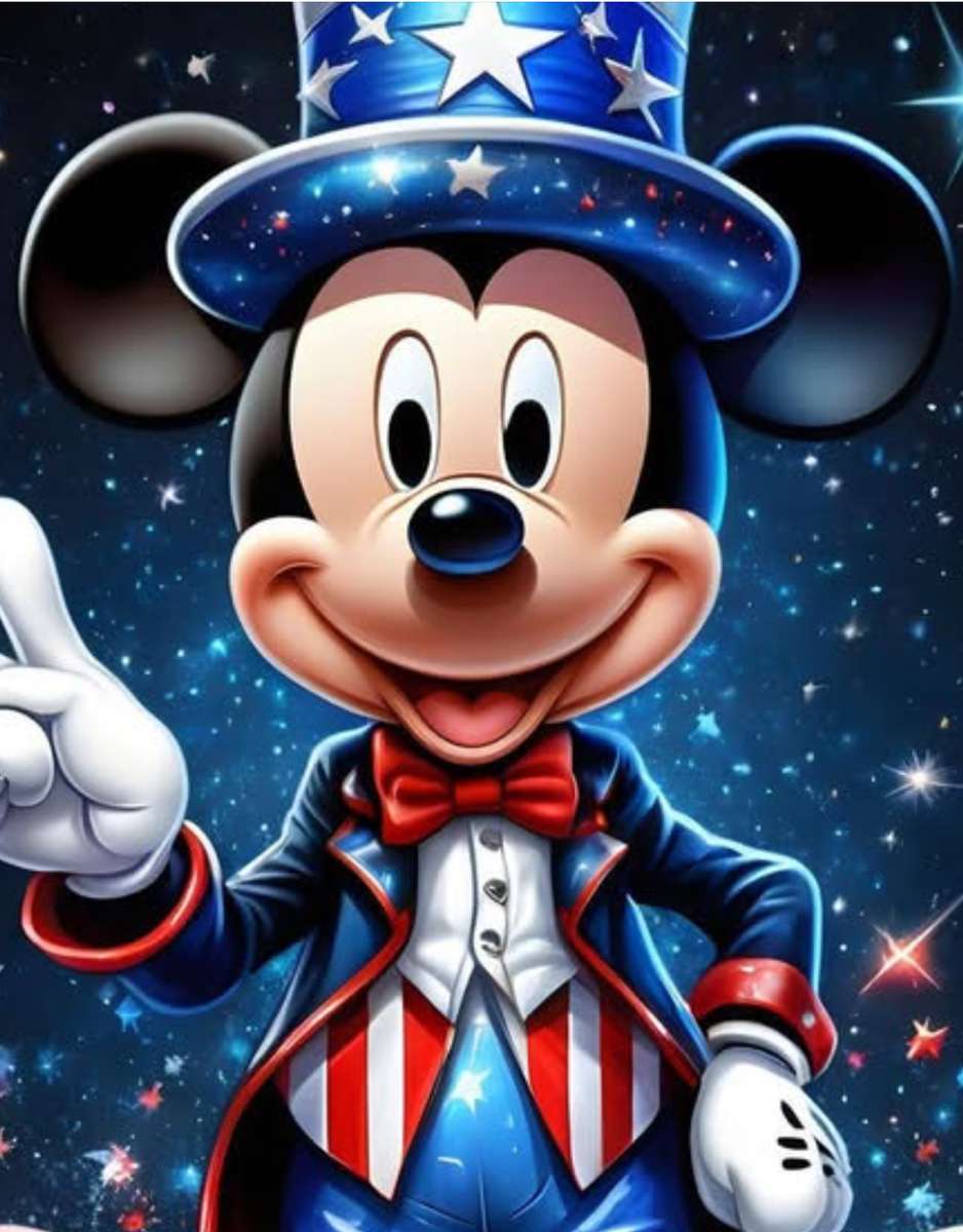 Mickey jest ubrany na 4 lipca puzzle online
