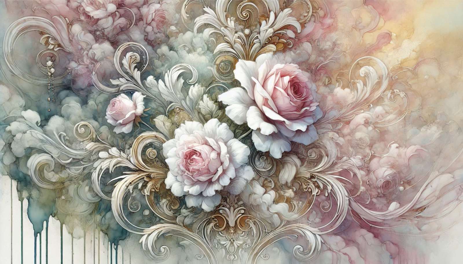 Roses vieilles puzzle en ligne