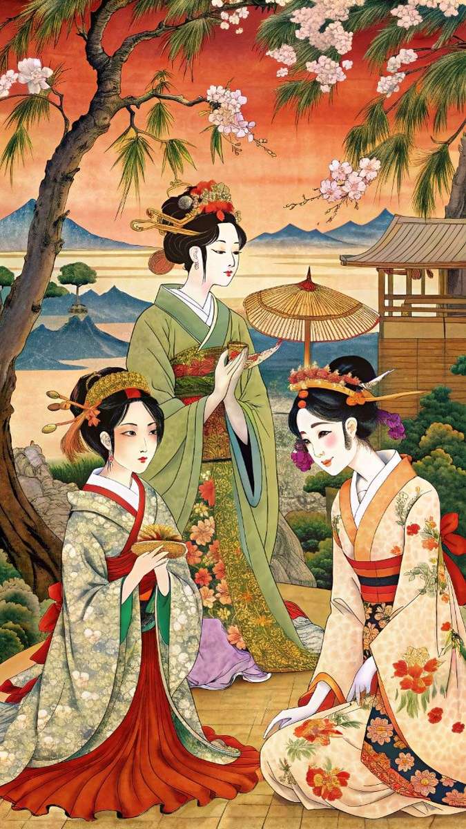Japán lányok kirakós online