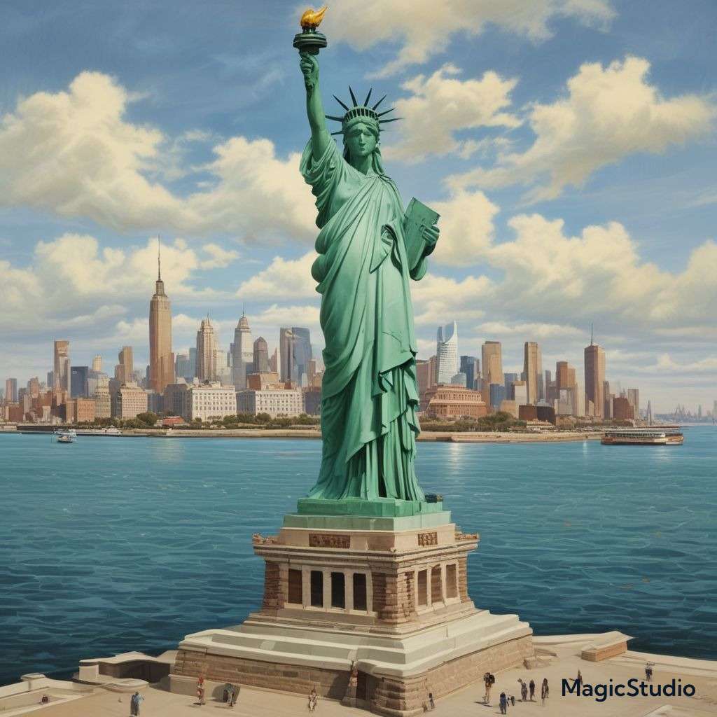 A estátua da liberdade puzzle online