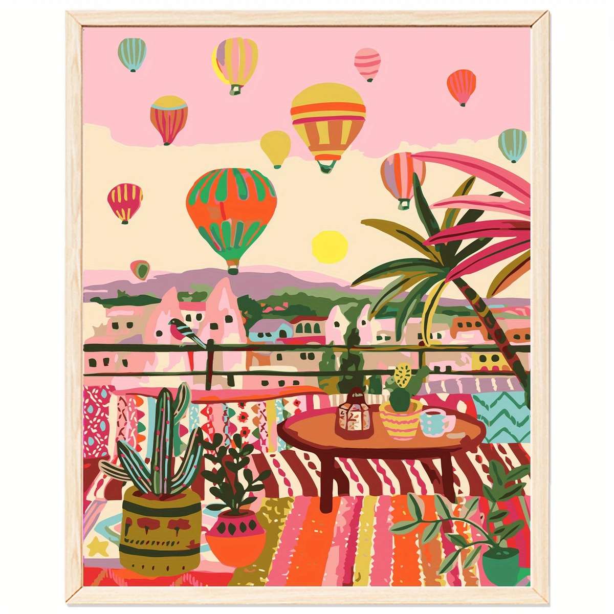 Un vol en ballon au-dessus de la ville puzzle en ligne