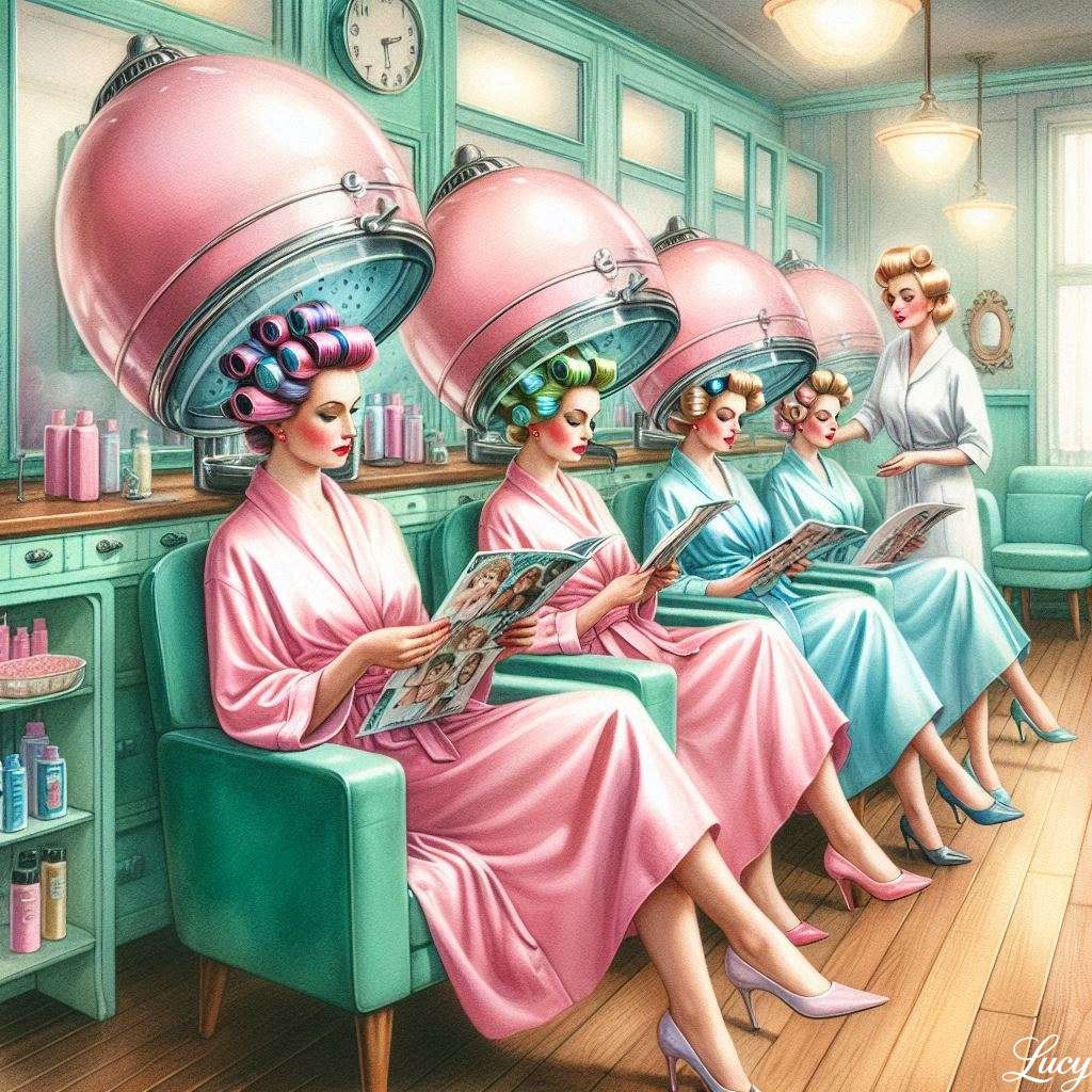 Salon de coiffure vintage puzzle en ligne