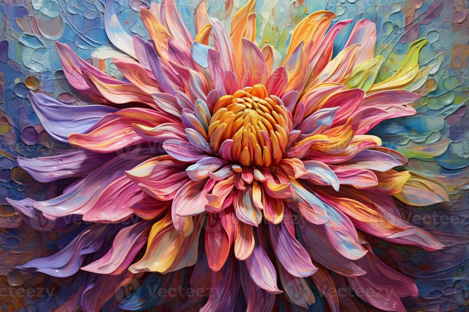 Chryzantema puzzle online
