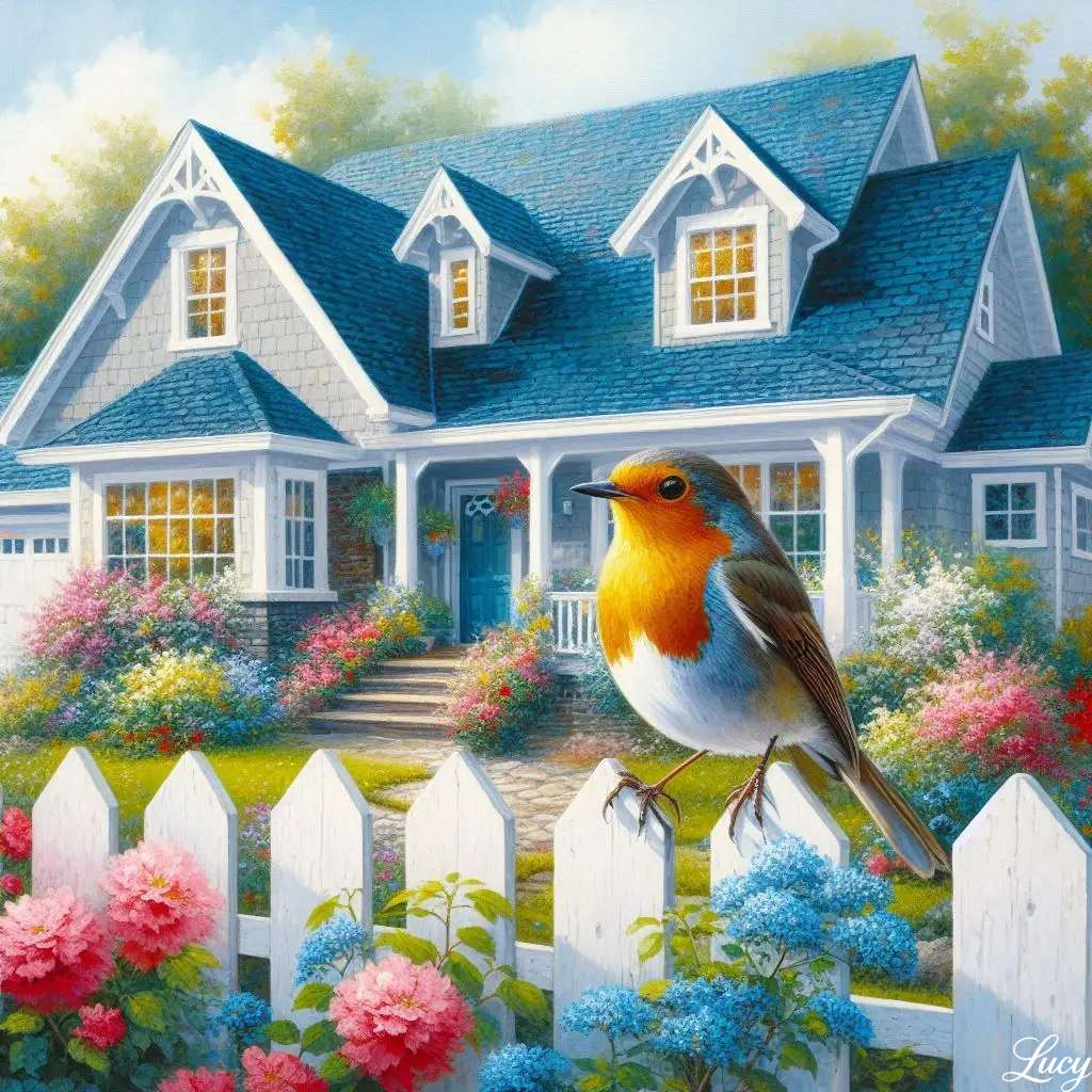Robin na barierze domu puzzle online
