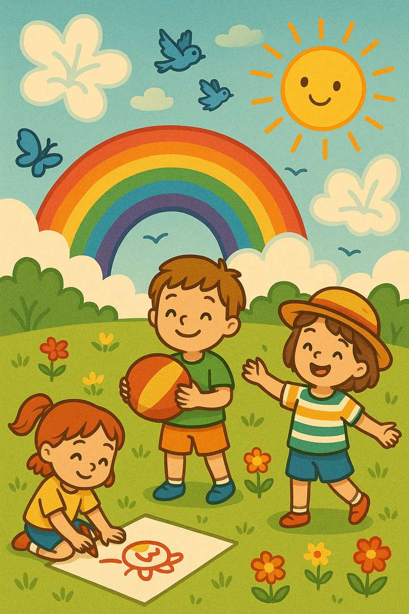 Kolorowe fantazje lata puzzle online