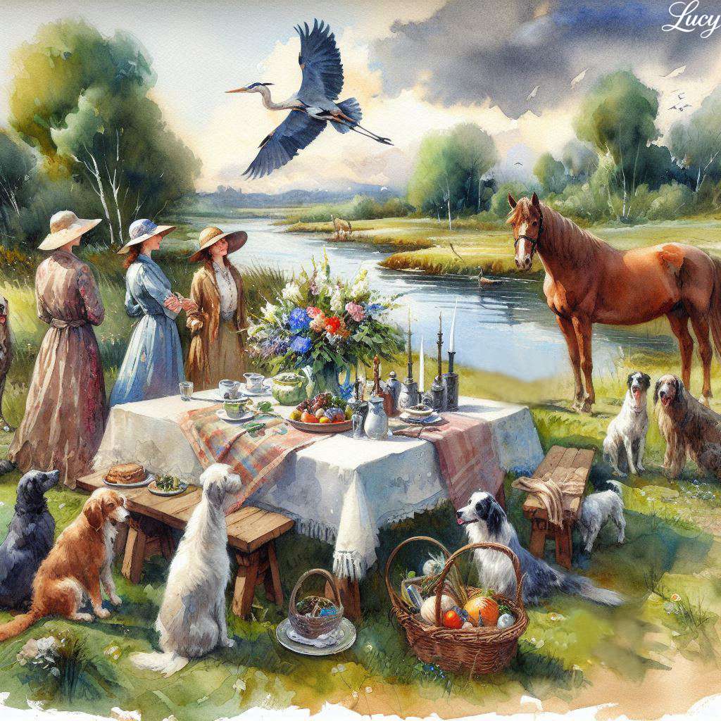 Letni stół na rowie puzzle online