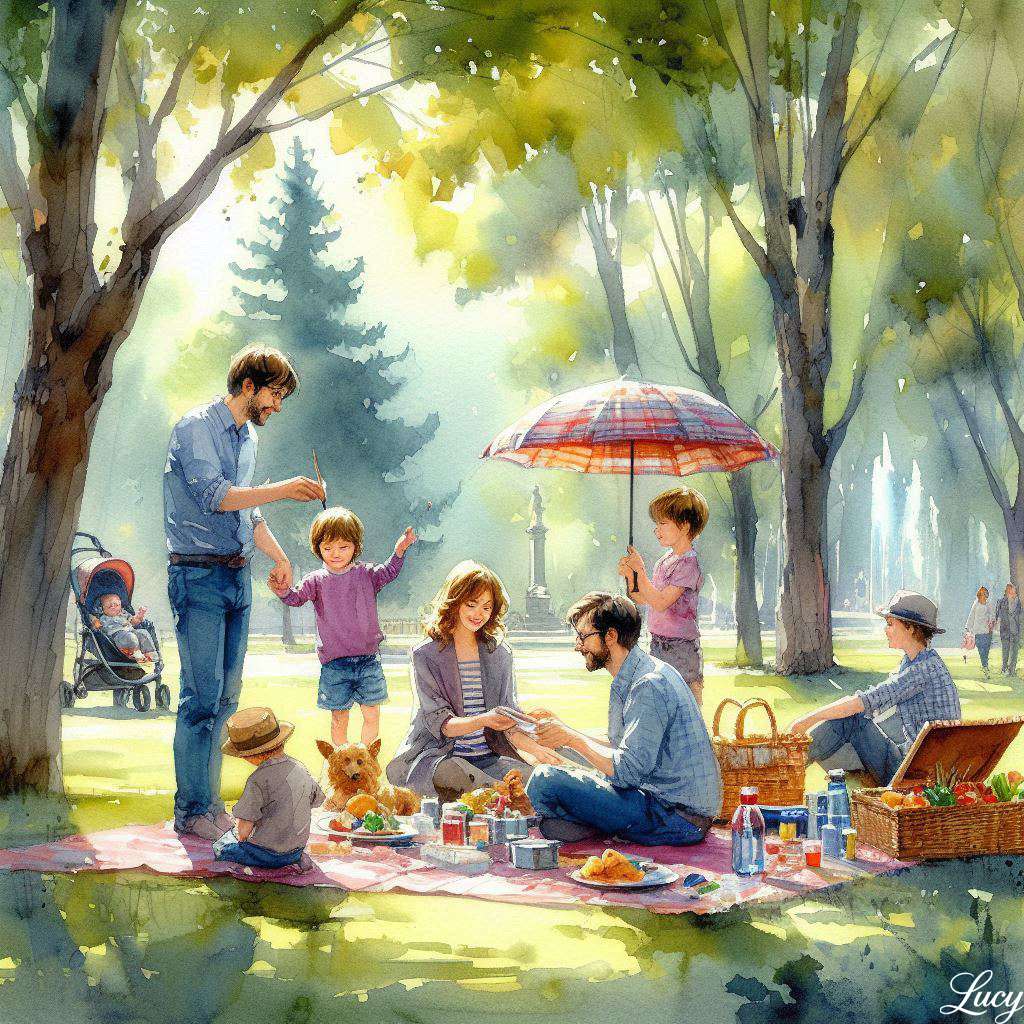 Familiennachmittag im Park Puzzlespiel online