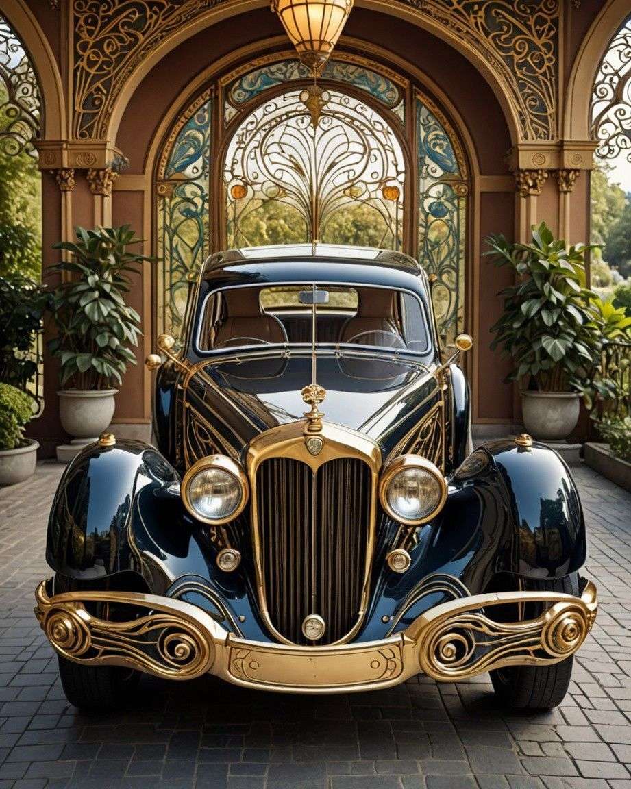 Elegant Retro Car puzzle online