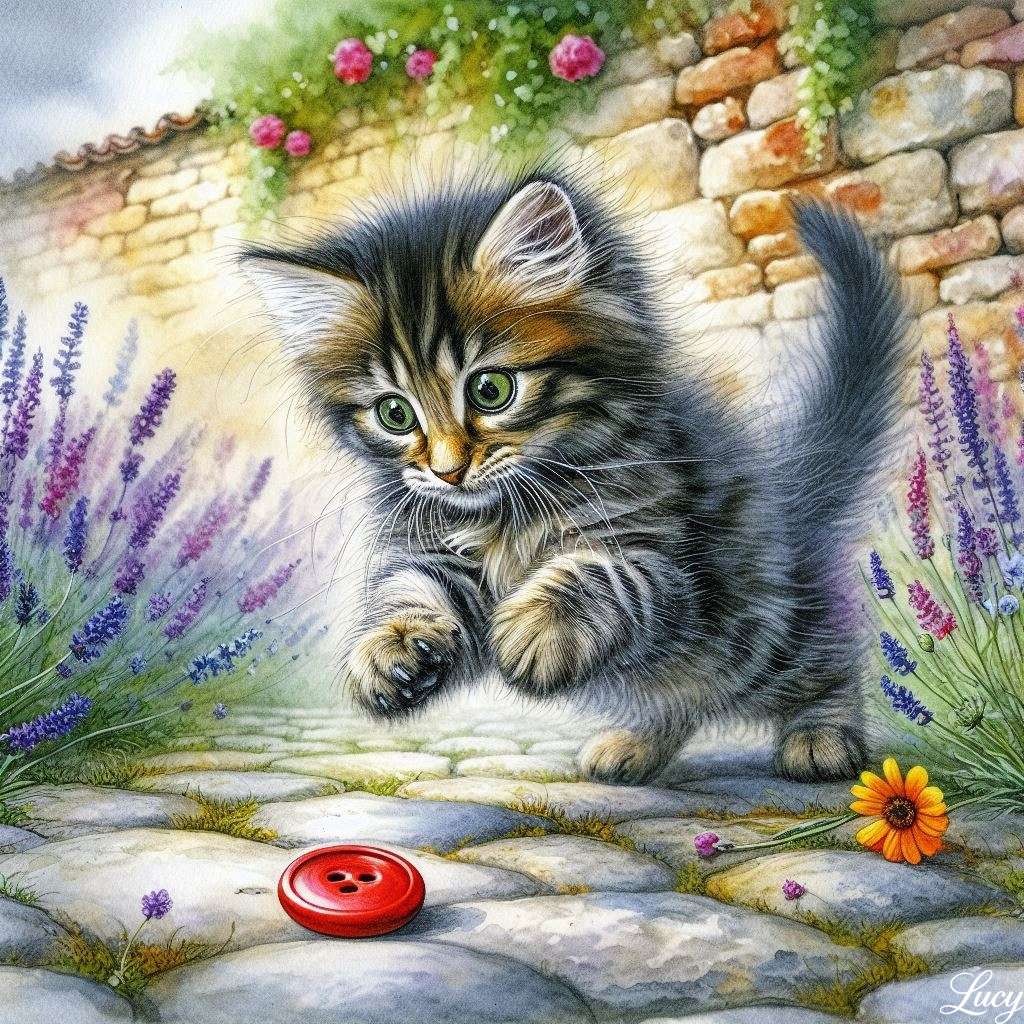 Chaton tabby moelleux puzzle en ligne