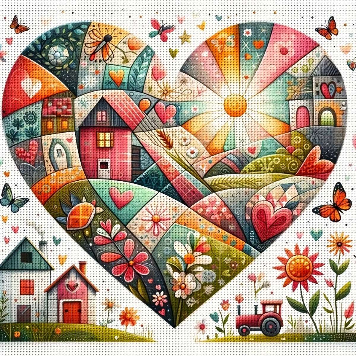 Patchwork Heart quebra-cabeças online
