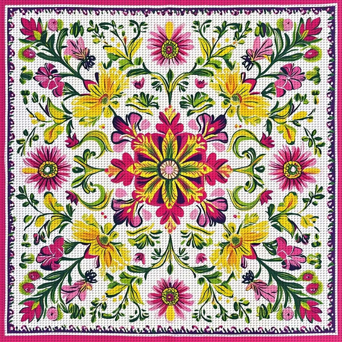 geometryczny wzór kwiatowy puzzle online