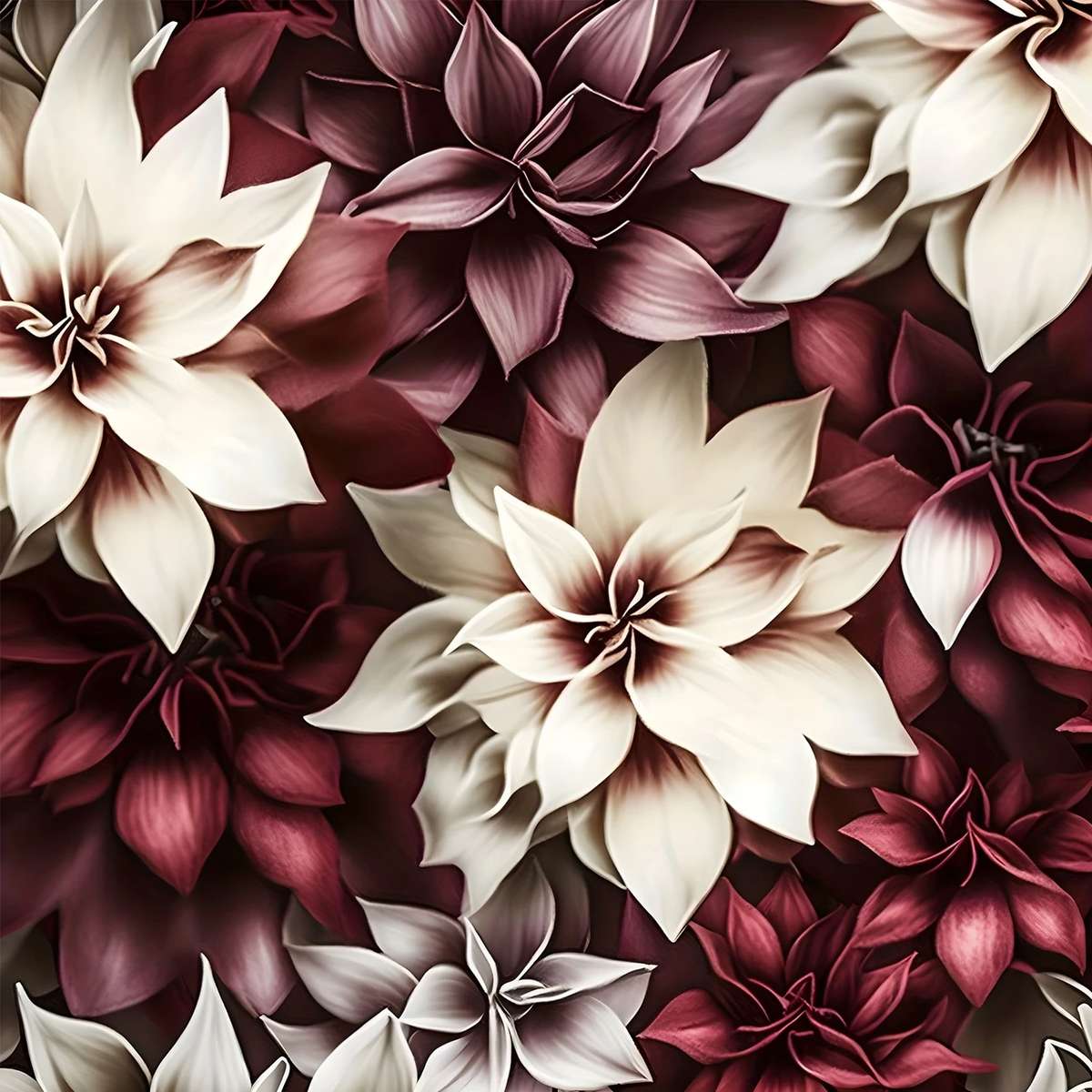 ciemne i jasne kwiaty puzzle online