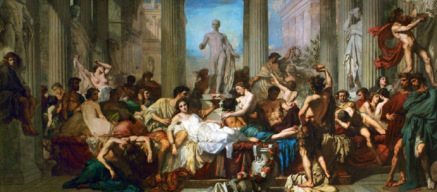 The Romans in their Decadence Thomas Couture 1847 онлайн-пазл