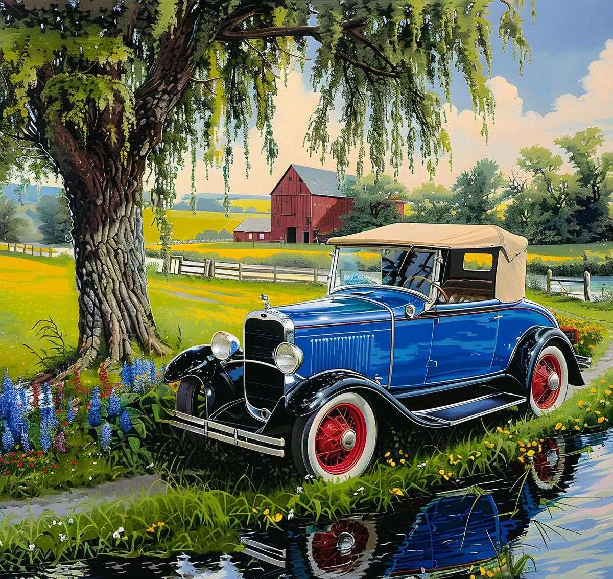 Auto retrò puzzle online