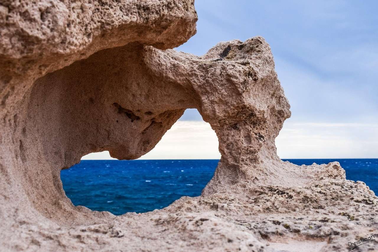 Formacja skalna, erozja, okno. puzzle online