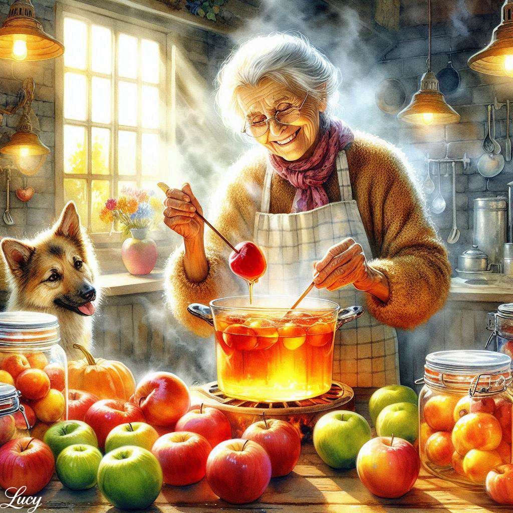 Fazendo maçãs doces puzzle online