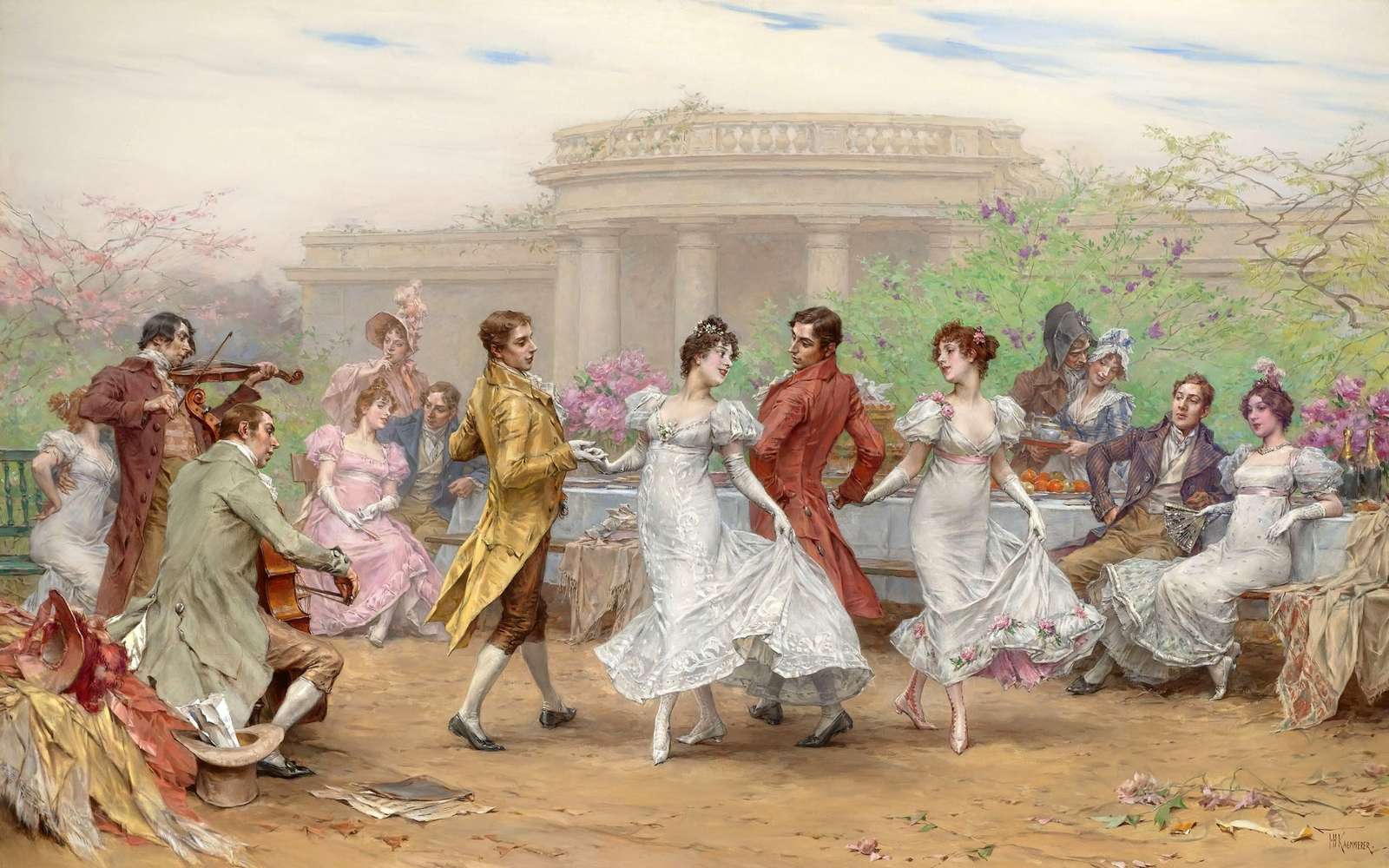 Scène de Danse Champêtre - Hollande Xixème puzzle online