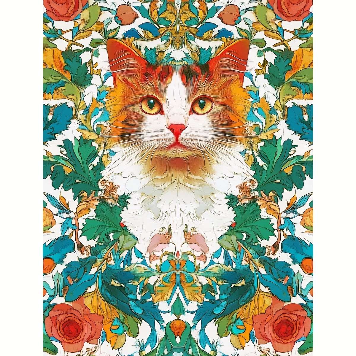 portret rudego kota puzzle online