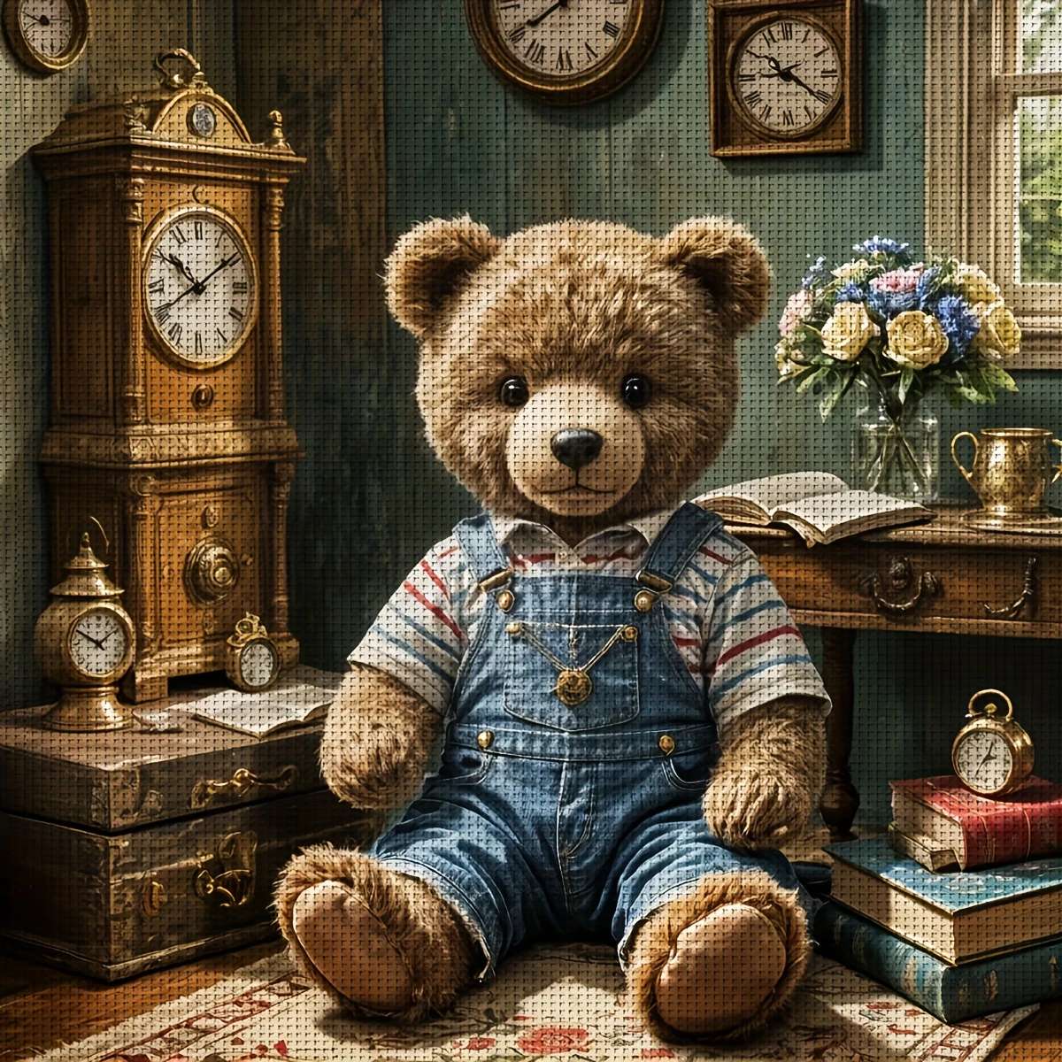 uroczy, pluszowy miś puzzle online
