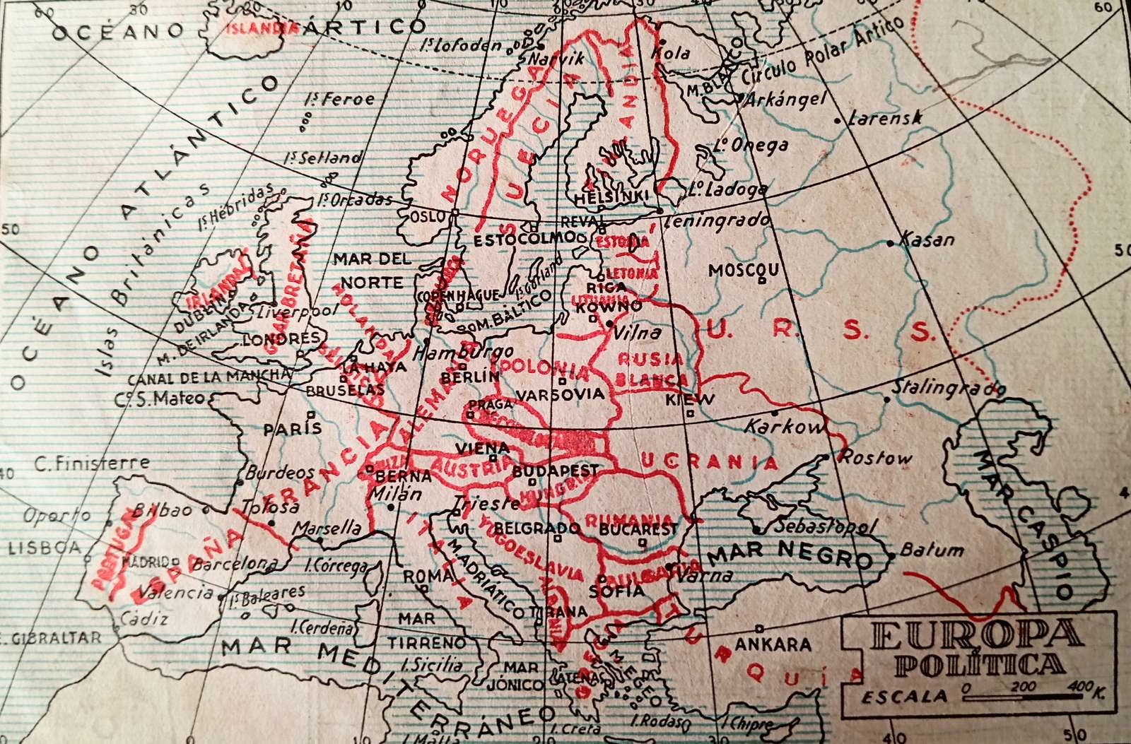 Mapa antiguo de Europa παζλ online