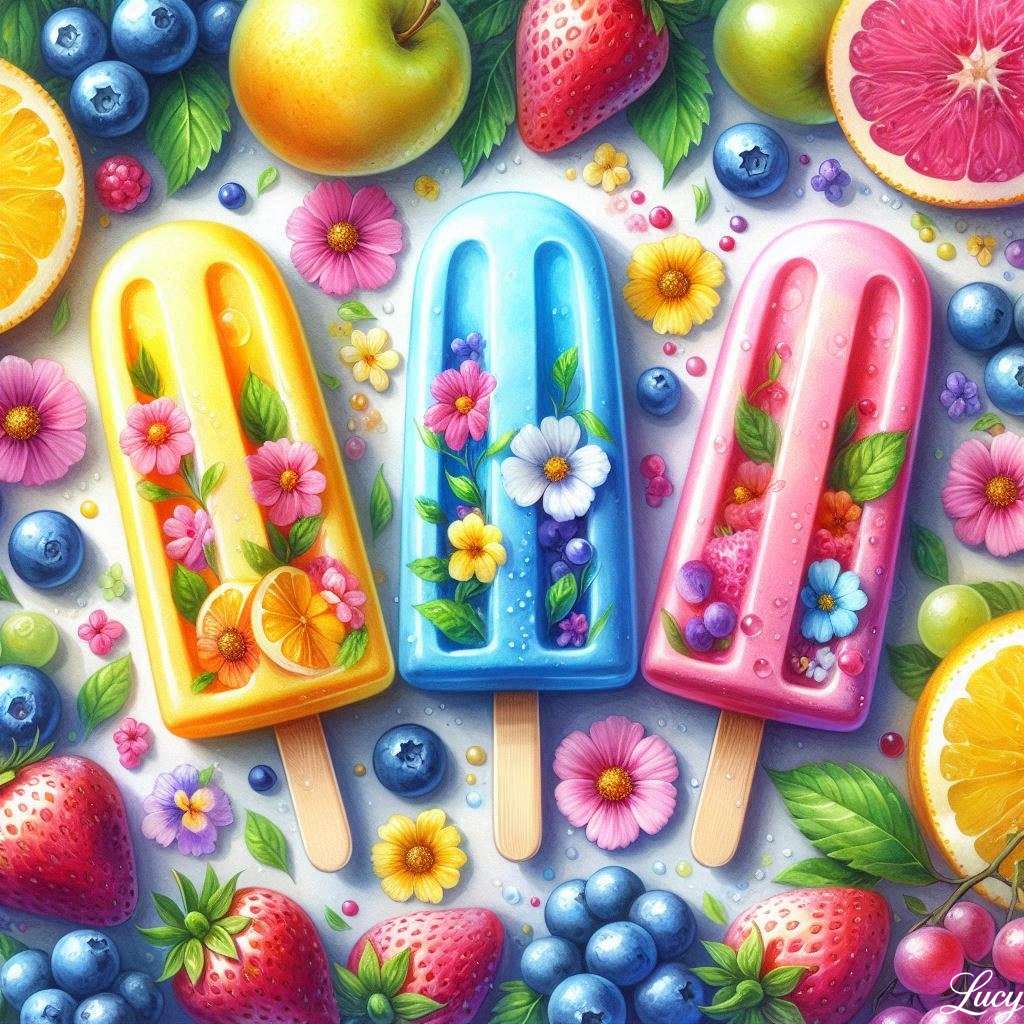 Tre popsicles Pussel online