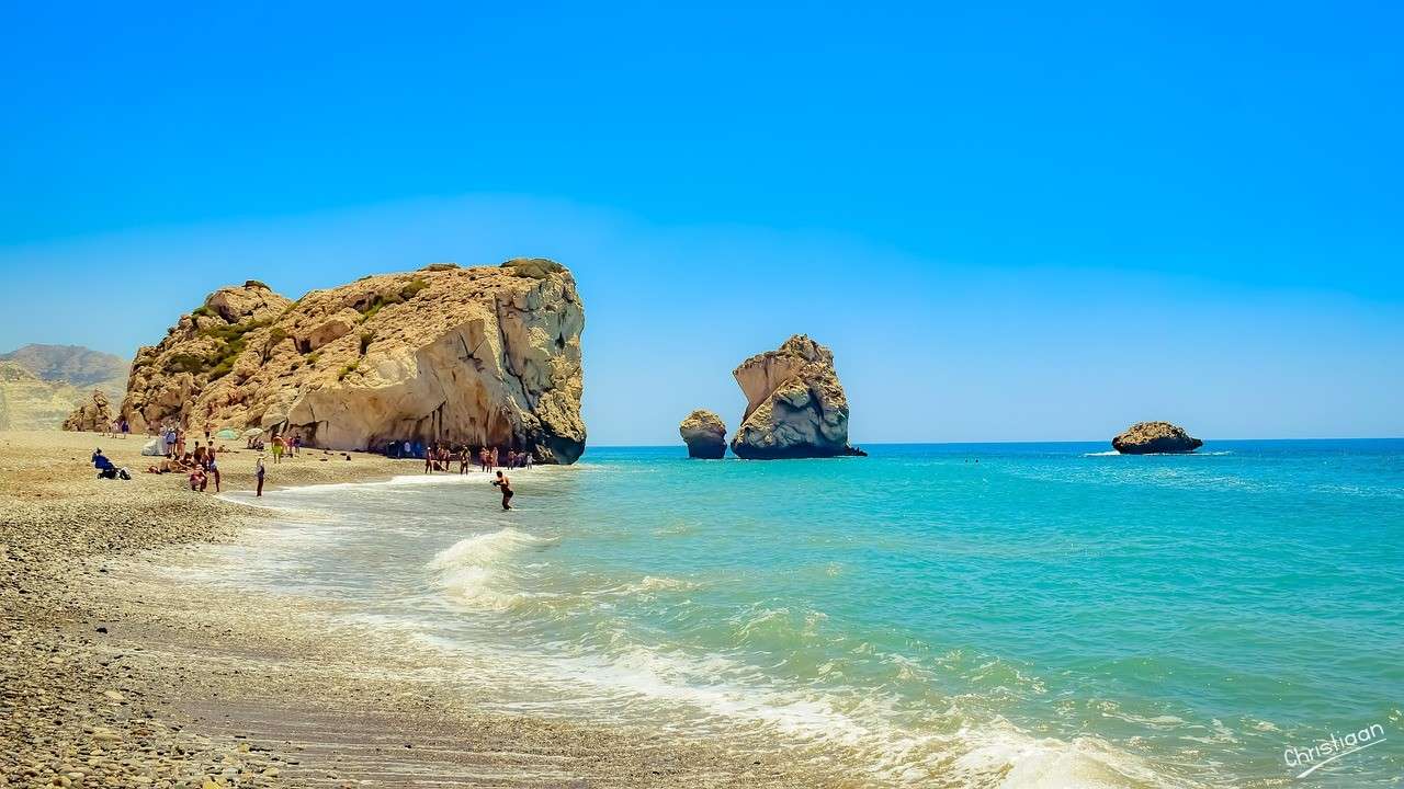 Petra Tou Romiou, skała Afrodyty. puzzle online