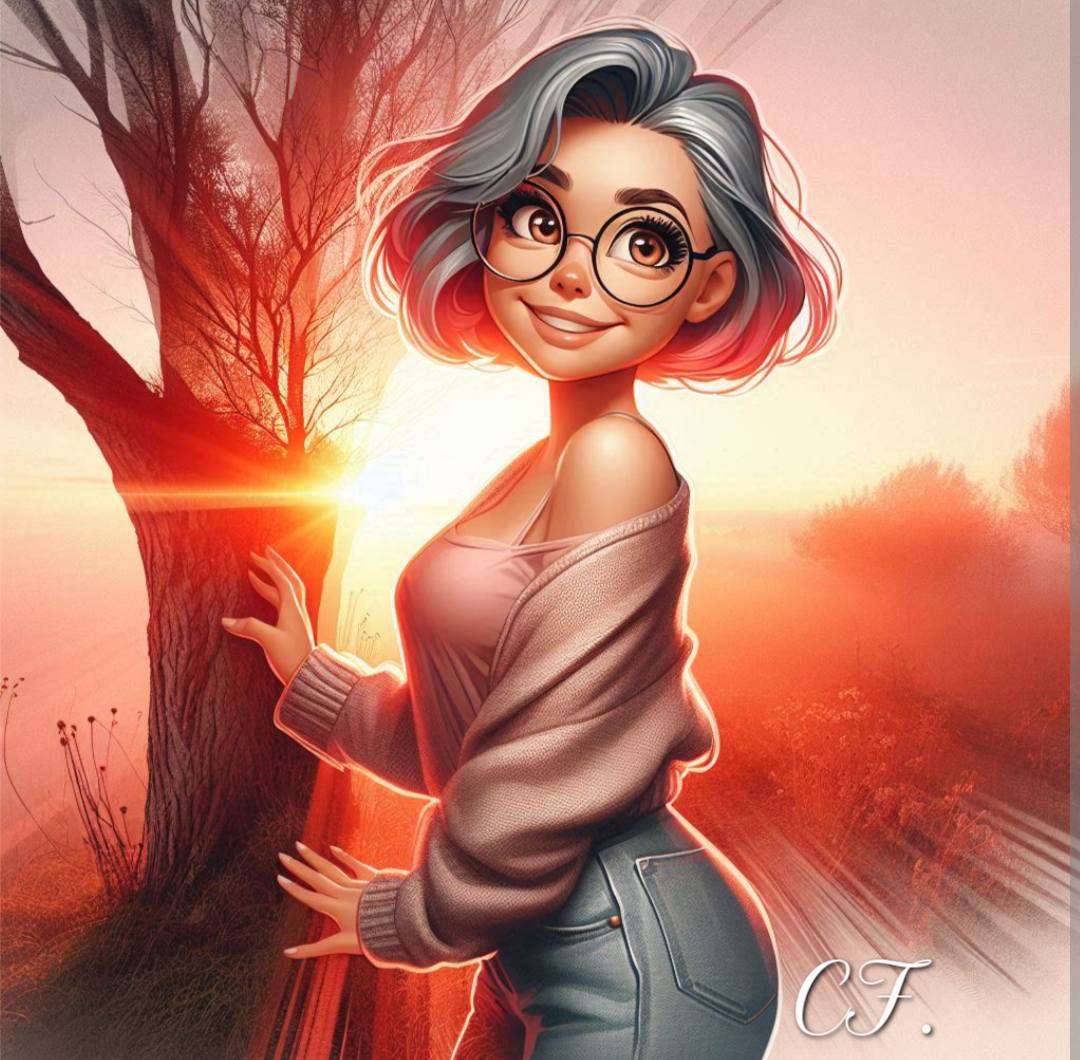 zachód słońca puzzle online