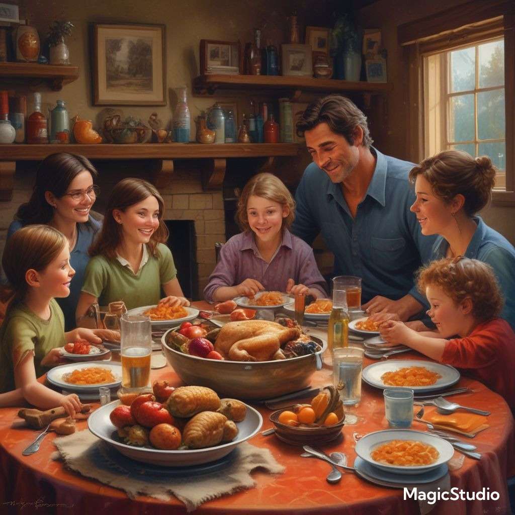 SUNDAY MEAL TOGETHER jigsaw puzzle online