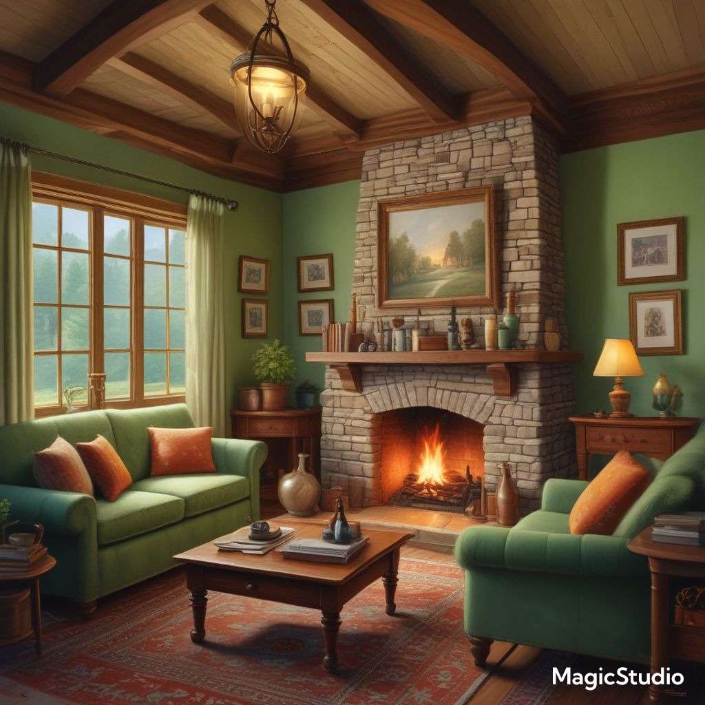 Piękny salon puzzle online