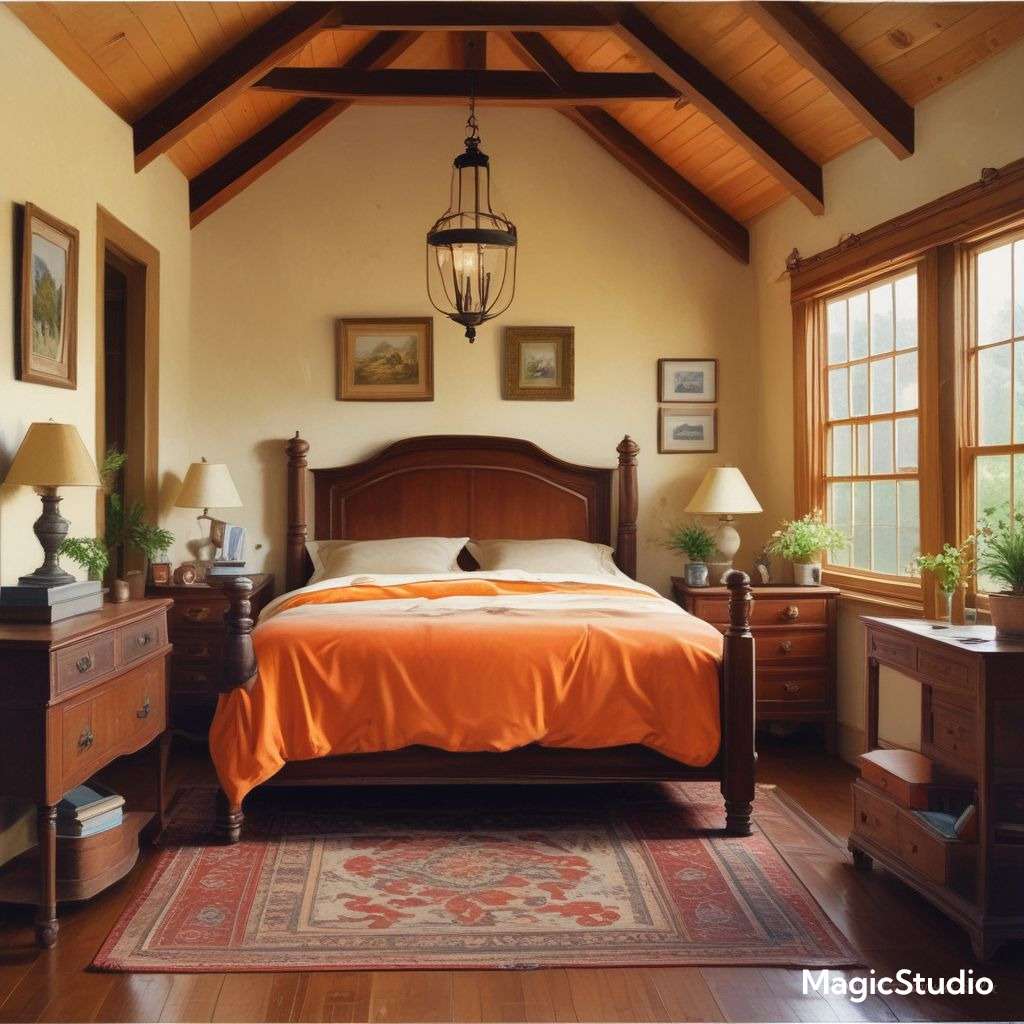 Ügyes hálószoba beállítás online puzzle