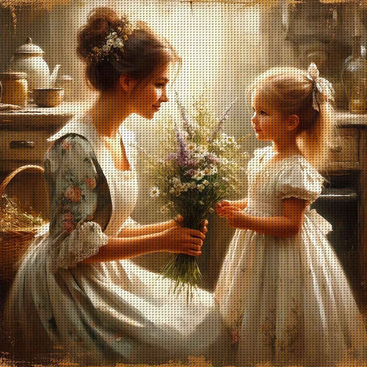 kwiatki dla mamy puzzle online