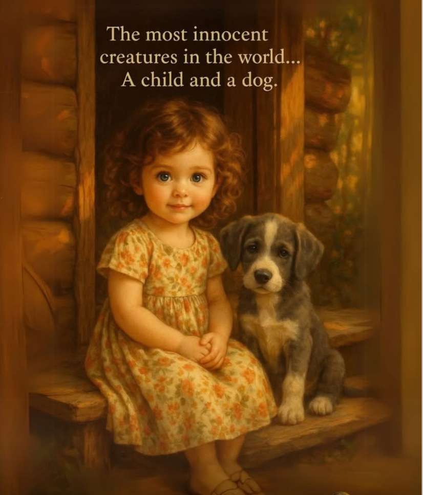 A child and her dog. online puzzle