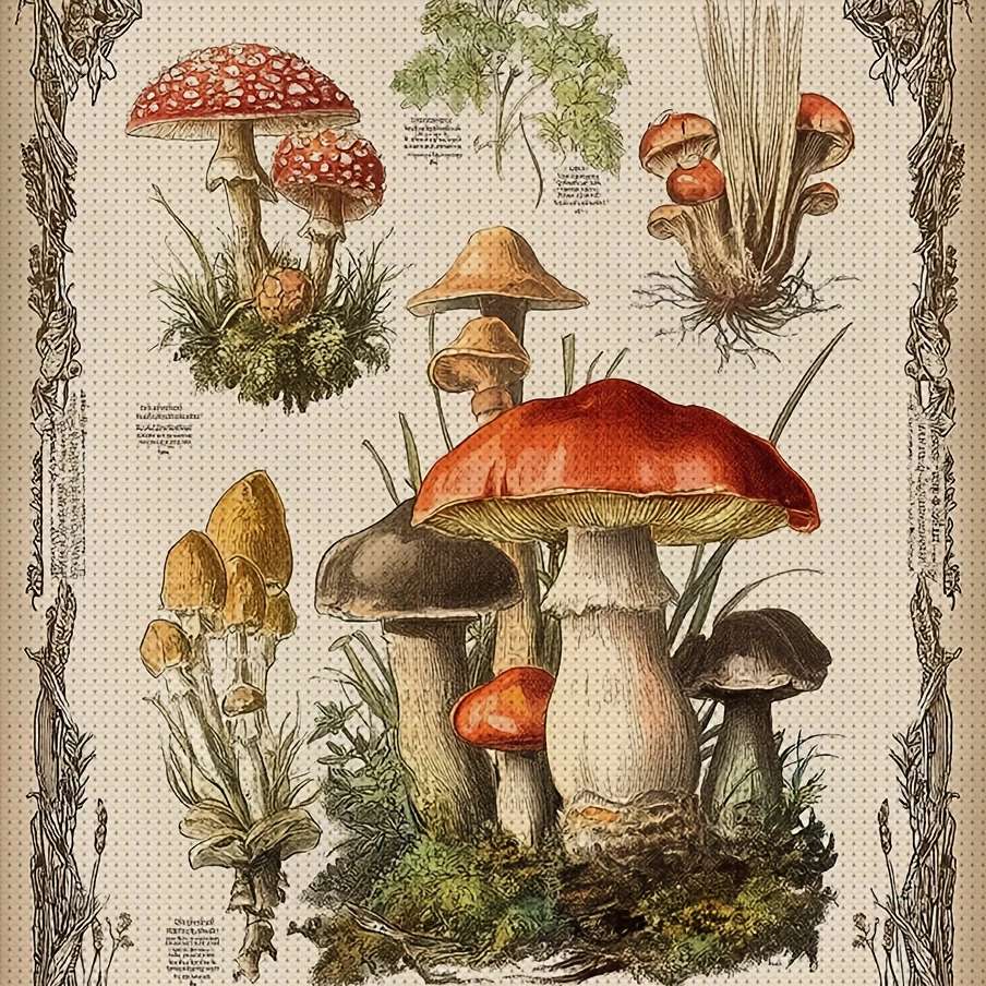 różne gatunki grzybów puzzle online