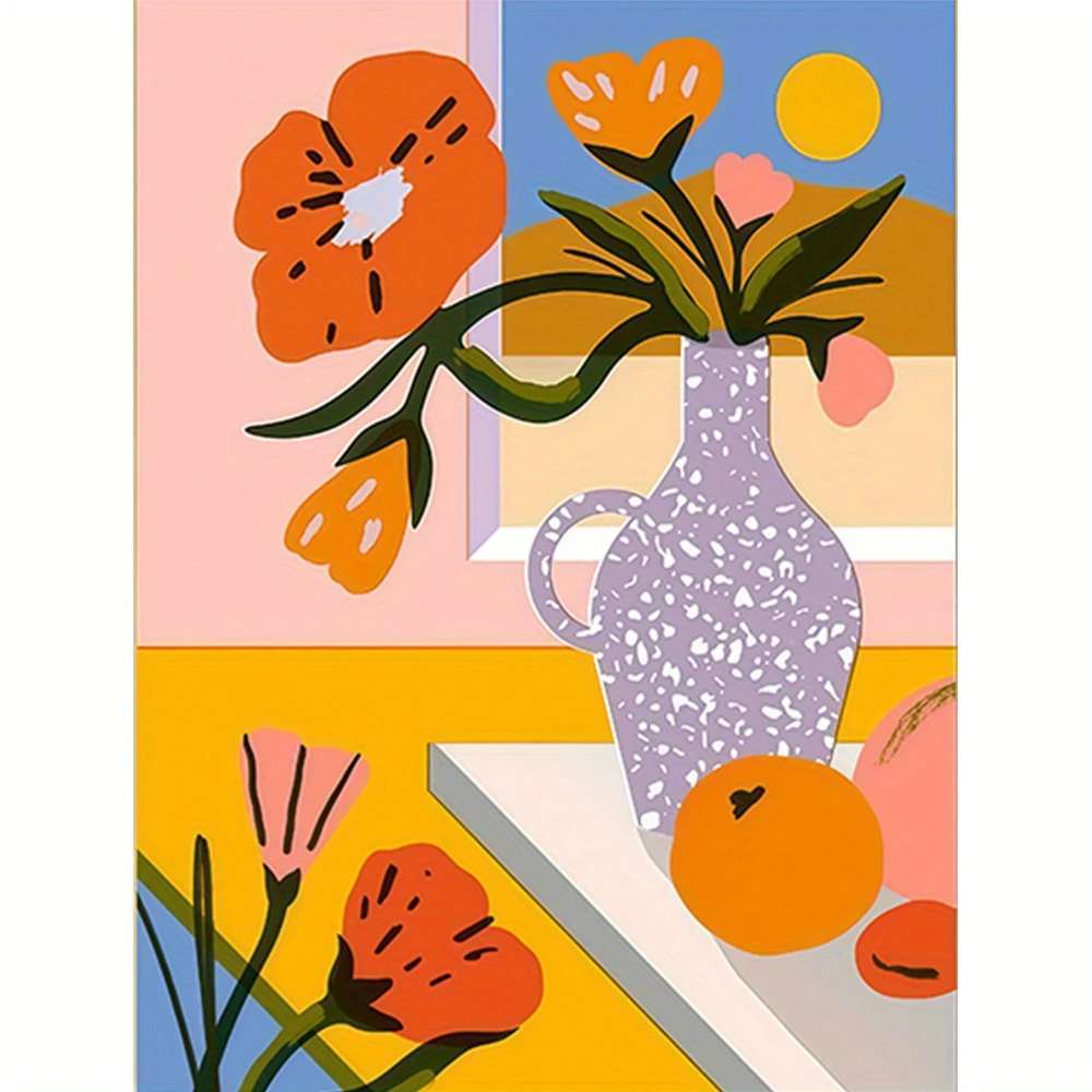 kwiaty w wazonie puzzle online