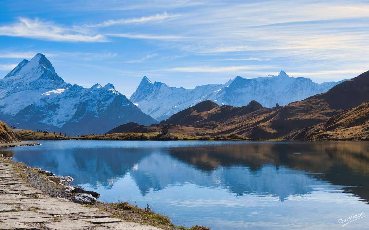 Bachalpsee, Meer, Bergen. puzzle online