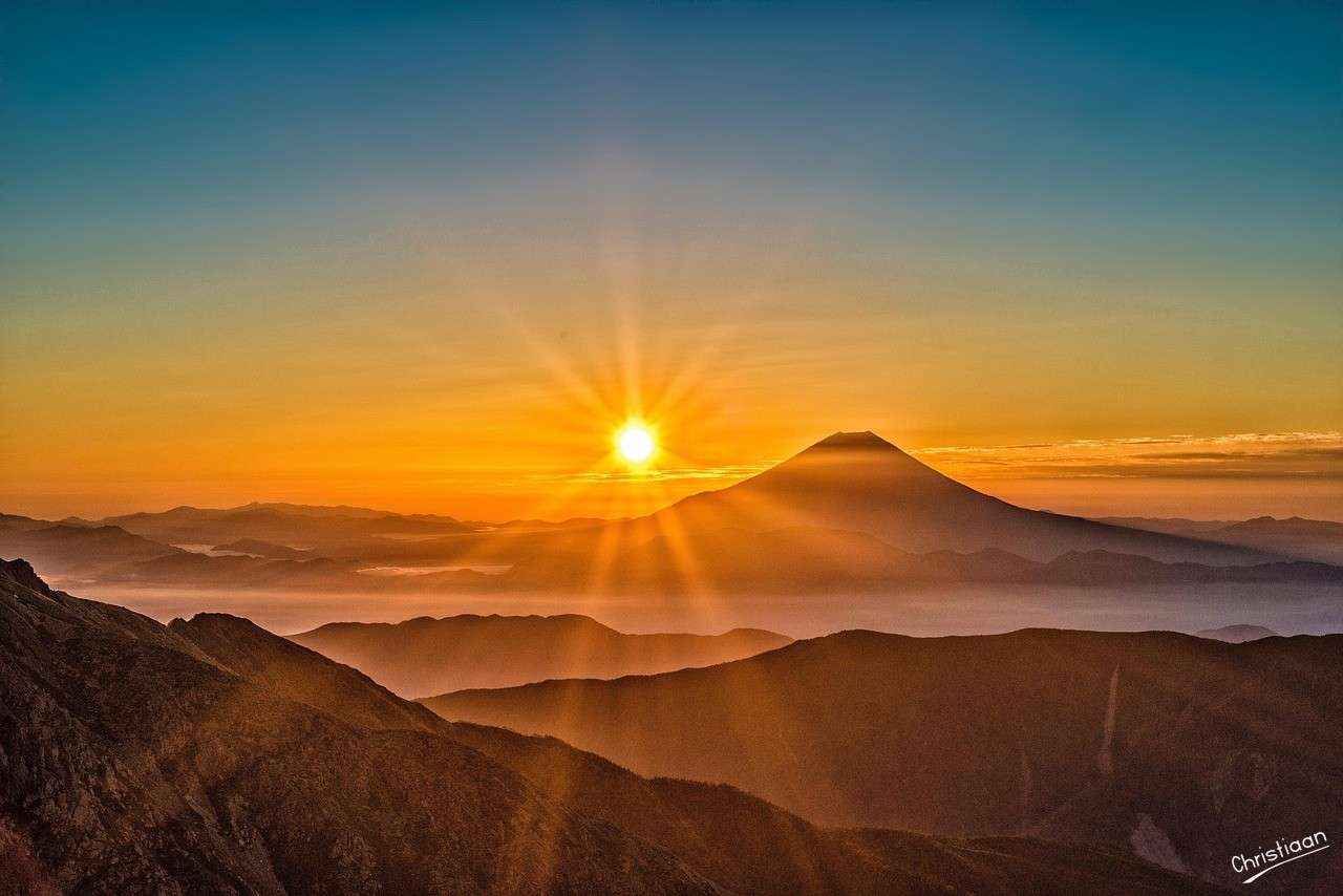 Muntele Fuji, Natura, Japonia. puzzle online