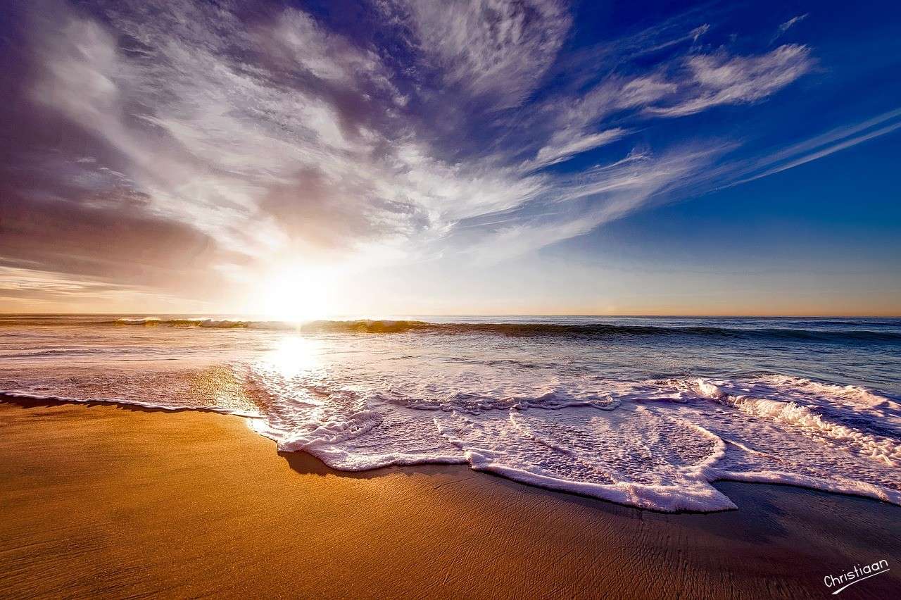 Plajă, mare, valuri, natură. jigsaw puzzle online