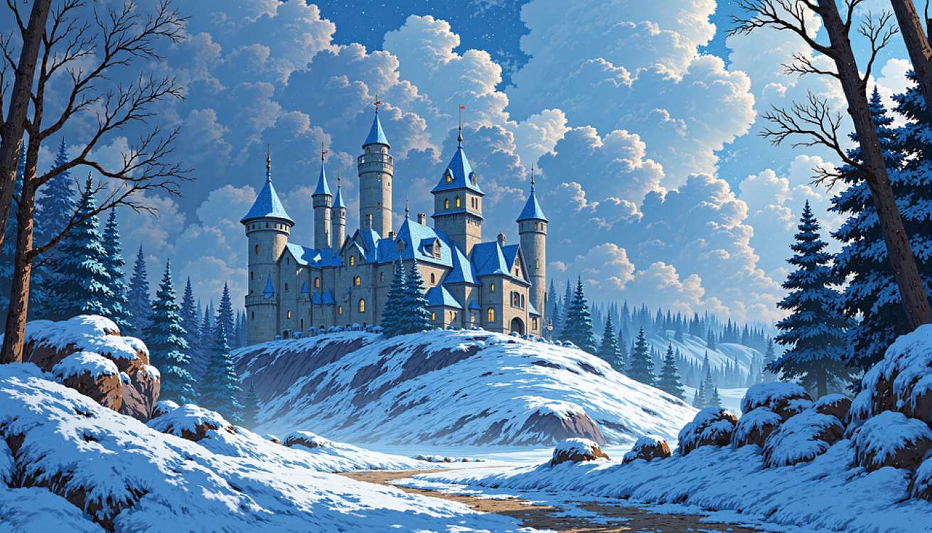 Castello in inverno puzzle online