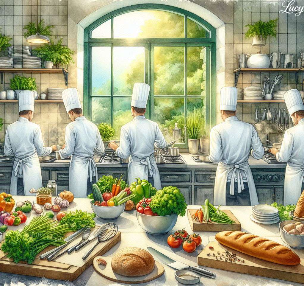 Bustling gourmet kitchen puzzle online