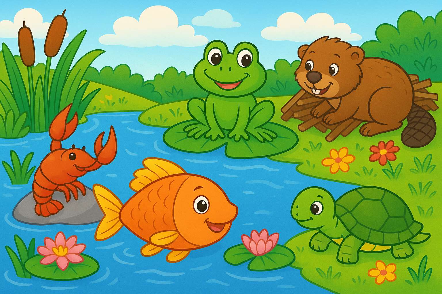 Mieszkańcy rzek puzzle online