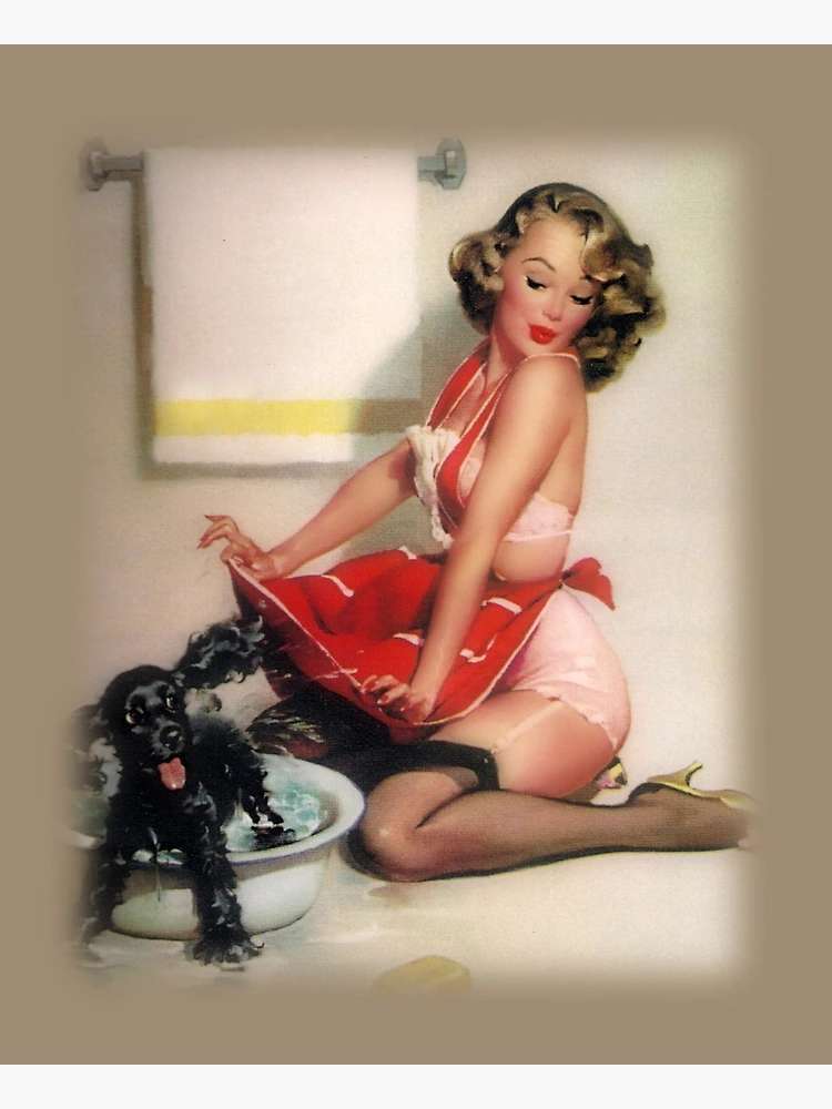 PIN UP - DANDO BANHO NO CÃOZINHO puzzle online